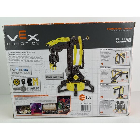 HEXBUG VEX Robotics Robotic Arm and Hexcalator Robotic Arm Construction Kit NIB - Picture 2 of 8